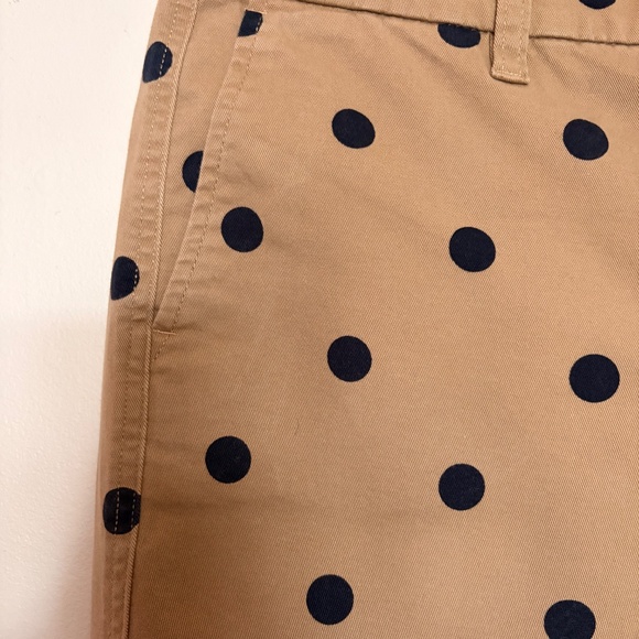 J.Crew High Rise Girlfriend Chino Polka-Dot Pants Sz 8 - Picture 3 of 15